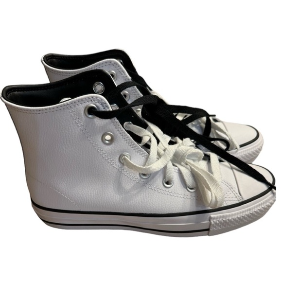 NEW Converse All Star Chuck Taylor Leather High Tops White - Picture 4 of 8